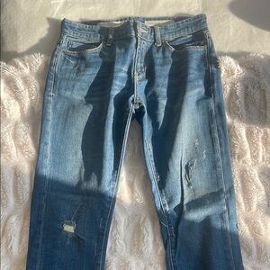 Pilcro and the Letterpress Slim Boyfriend Jeans in Blue